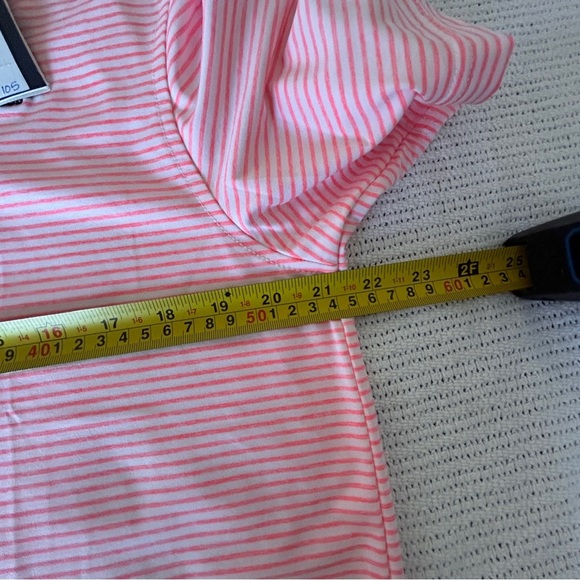 Vineyard Vines Mens Medium Striped Peach Tejeda Performance Polo Shirt *Custom - Picture 8 of 9